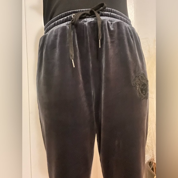 Versace navy blue velvet joggers - Picture 8 of 14